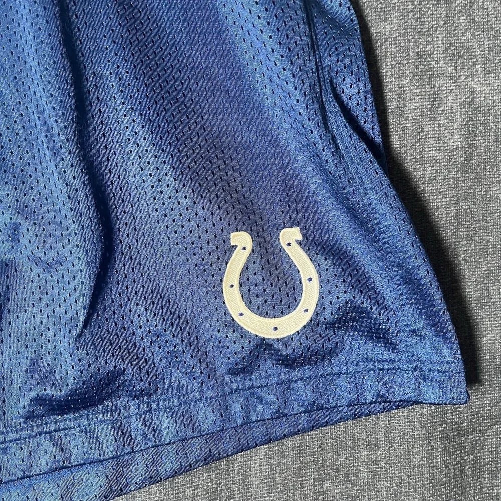 Vintage Reebok NFL Indianapolis Colts Mesh Shorts Mens 2XL XXL Blue Y2K Gym